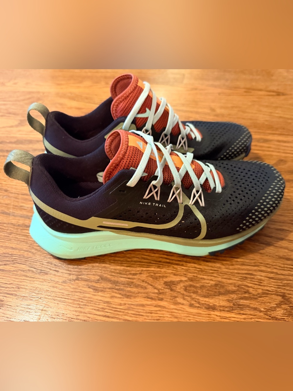 Nike Women's Black, Mint & Orange Trail Running Shoes